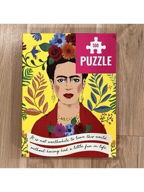 NEW Frida Kahlo 500 pc Jigsaw Puzzle 19x14”  Talking Tables Art Poster Bright